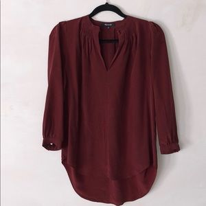 Madewell Silk Long Sleeve Top